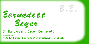 bernadett beyer business card
